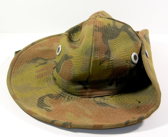 Vietnam War Camo Boonie Hat.  It has initials M.W.C. written inside.