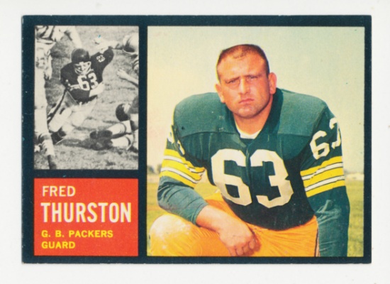 1962 Topps ROOKIE Football Card #69 Rookie Fred Thurston Green Bay Packers