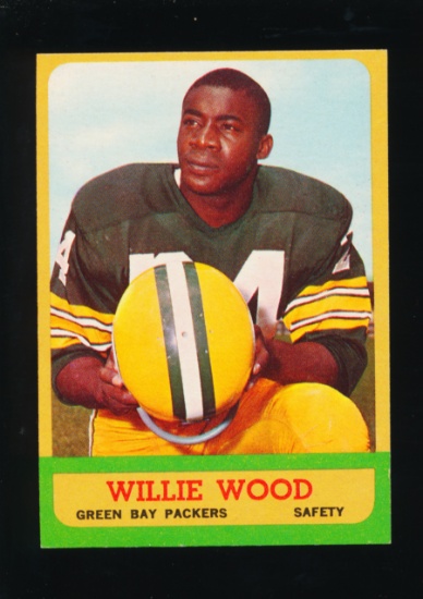 1963 Topps ROOKIE Football Card #95 Hall of Famer Willie Wood Green Bay Packers