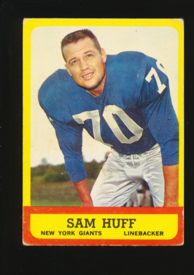 1962 Topps Football Card #59 Hall of Famer Sam Huff New York Giants