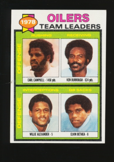 1979 Topps Football Card #301 Oilers Team Leaders: Earl Campbell, Willie Al
