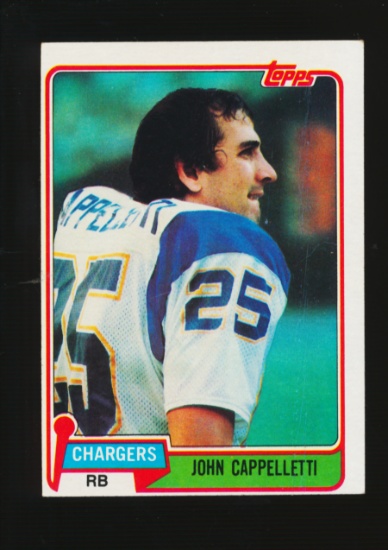 1981 Topps Football Card #337 John Cappelletti San Diego Chargers
