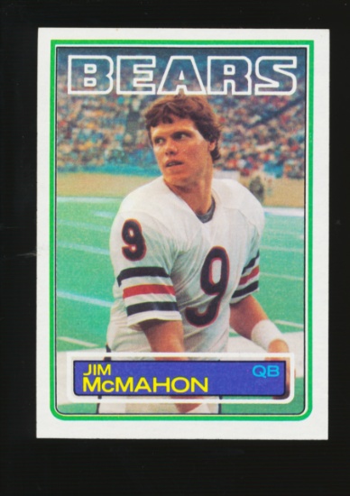 1983 Topps ROOKIE Football Card #33 Rookie Jim McMahon Chicago Bears