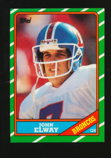 1986 Topps Football Card #112 Hall of Famer John Elway Denver Broncos