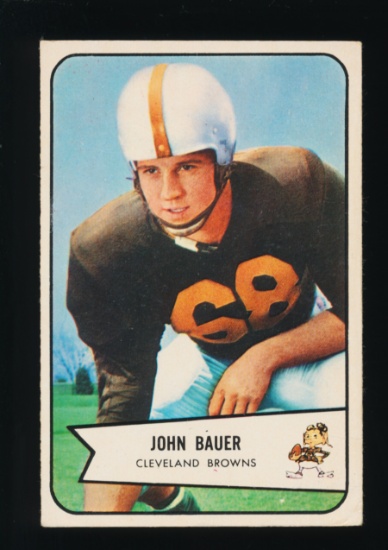 1954 Bowman ROOKIE Football Card #84 Rookie John Bower Cleveland Browns