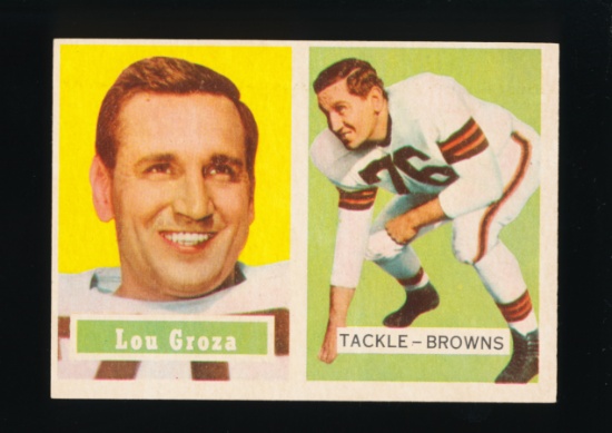 1957 Topps Football Card #28 Hall of Famer Lou Groza Cleveland Browns