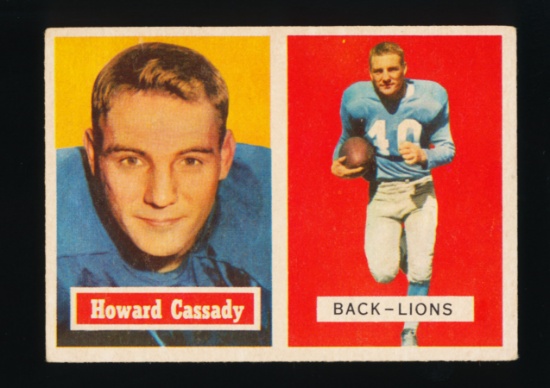 1957 Topps ROOKIE Football Card #80 Rookie Howard Cassady Detroit Lions (19