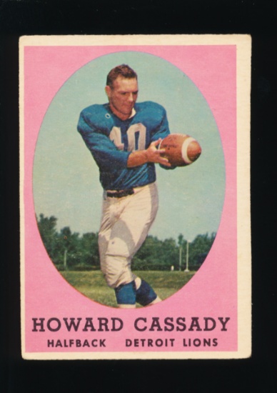1958 Topps Football Card #7 Howard Cassady Detroit Lions (1955 Heisman Trop