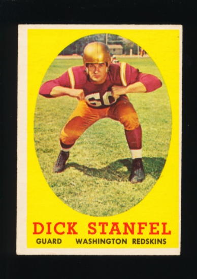 1958 Topps Football Card #39 Hall of Famer Dick Stanfil Washington Redskins