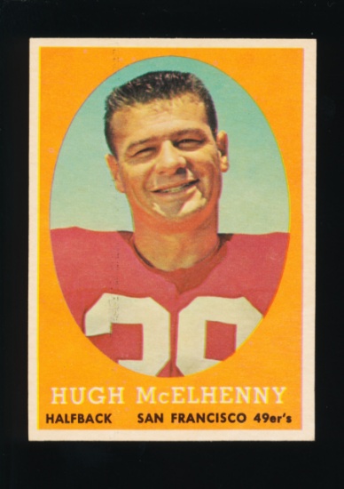 1958 Topps Football Card #122 Hall of Famer Hugh McElnenny San Fransisco 49