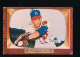 1955 Bowman Baseball Card #180 Johnny Logan Milwaukee Braves