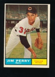 1961 Topps Baseball Card #385 Jim Perry Cleveland Indians