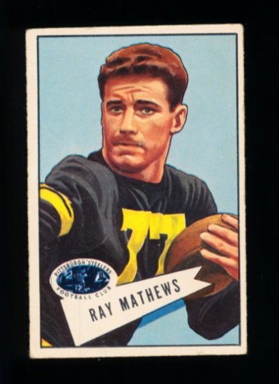 1952 Bowman ROOKIE Football Card #32 Rookie Ray Mathews Pittsburgh Steelers