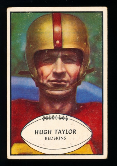 1953 Bowman Football Card #84 Hugh Taylor Washington Redskins