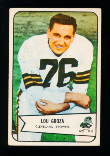1954 Bowman Football Cards #52 Hall of Famer Lou Groza Cleveland Browns