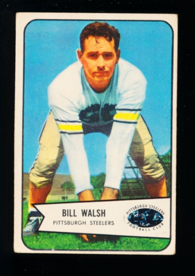1954 Bowman Football Cards #96 Bill Walsh Pittsburgh Steelers