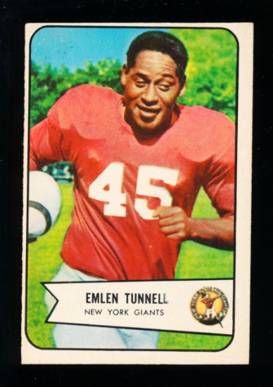 1954 Bowman Football Cards #102 Hall of Famer Emlen Tunnell New York Giants