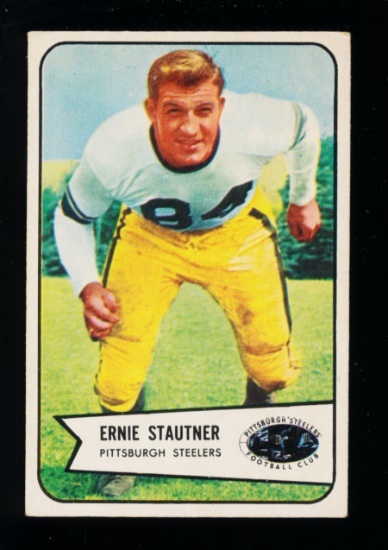 1954 Bowman Football Cards #118 Hall of Famer Ernie Stautner Pittsburgh Ste
