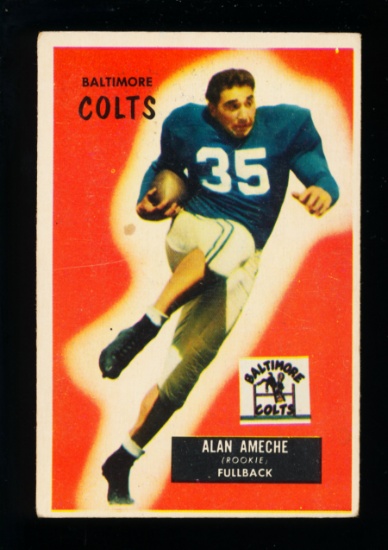 1955 Bowman ROOKIE Football Card #8 Rookie Alan Ameche Baltimore Colts (195
