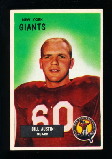 1955 Bowman Football Card #11 Bill Austin New York Giants
