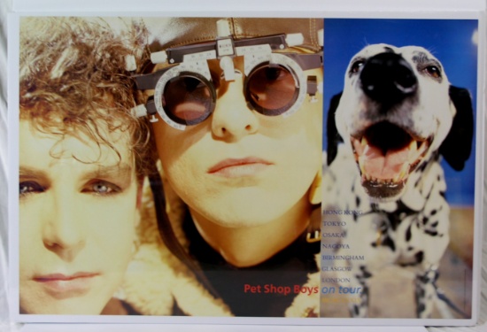 1989 Pet Shop Boys Original Tour Poster.  Measures 23" x 35".