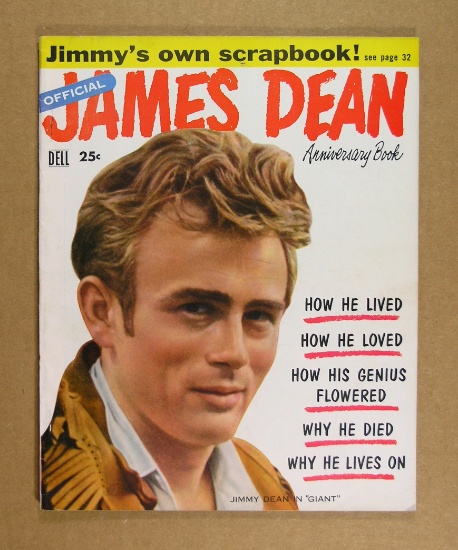 1956 Dell "Official James Dean Anniversary Book" Magazine.  Nice condition.