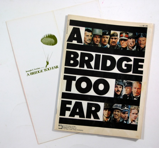 1977 Movie "A Bridge Too Far" Group.  Includes theater souvenir program and