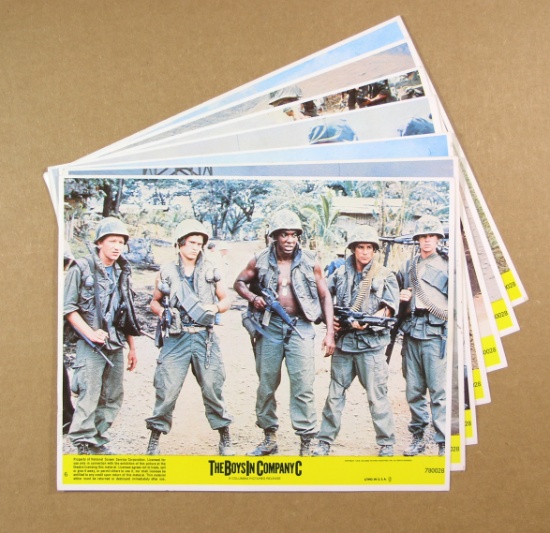 (7) 1978 "Boys in Company C" Movie Lobby Photo Cards.  Color lobby card sty