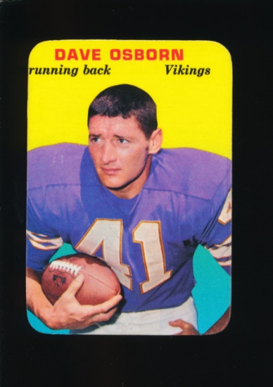 1970 Topps Glossy Football Card #13 of 33 Dave Osborn Minnesota Vikings