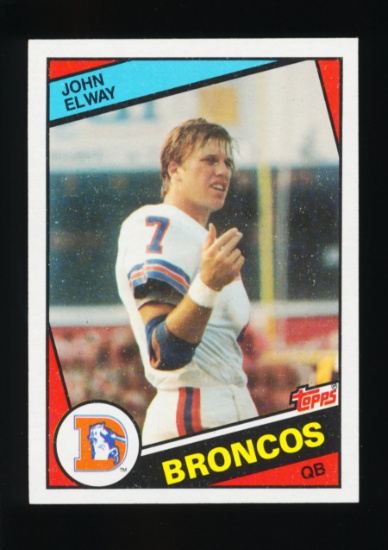 1984 Topps ROOKIE Football Card #63 Rookie Hall of Famer John Elway Denver