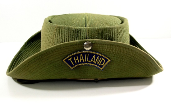 Vietnam War USAF Korat, Thailand Boonie Hat.  Camo lined with local made pa