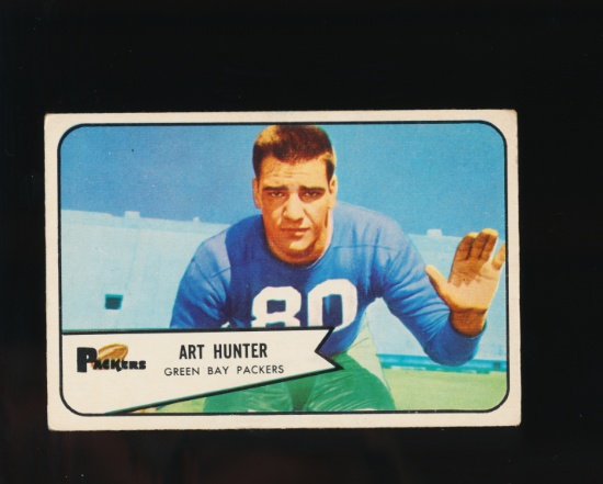 1954 Bowman ROOKIE Football Card #58 Rookie Art Hunter Green Bay Packers