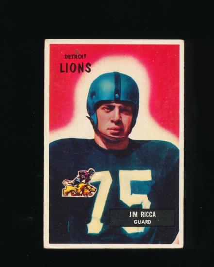 1955 Bowman ROOKIE Football Card #109 Rookie Jim Ricca Detroit Lions