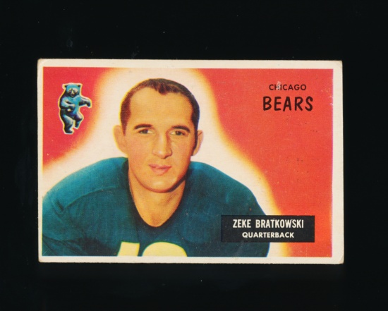 1955 Bowman Football Card #154 Zeke Bratkowski Chicago Bears