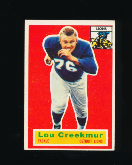 1956 Topps Football Card #8 Hall of Famer Lou Creekmur Detroit Lions