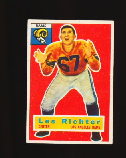 1956 Topps Football Card #30 Hall of Famer Les Richter Los Angeles Rams