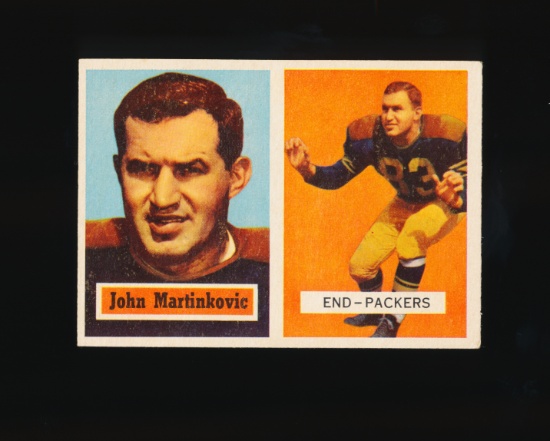 1957 Topps Football Card #142 John Martinkovic Green Bay Packers