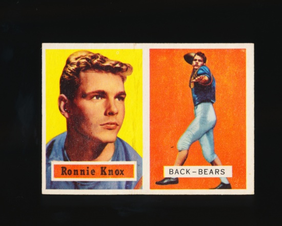 1957 Topps ROOKIE Football Card #149 Rookie Ronnie Knox Chicago Bears