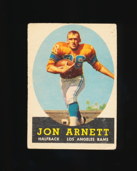 1958 Topps ROOKIE Football Card #20 Rookie Jon Arnett Los Angeles Rams
