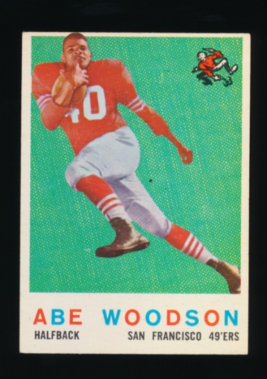 1959 Topps ROOKIE Football Card #102 Rookie Abe Woodson San Francisco 49ers