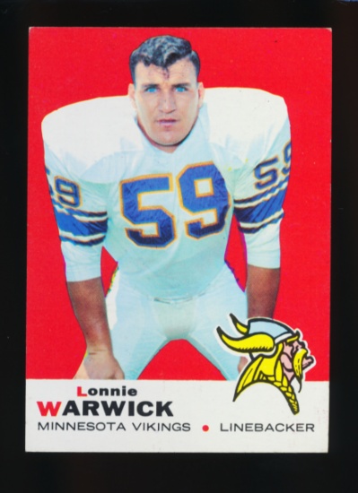1969 Topps Football Card #57 Lonnie Warwick Minesota Vikings