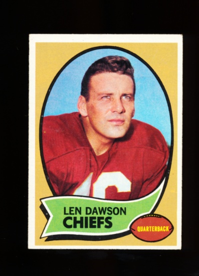 1970 Topps Football Card #1 Hall of Famer Len Dawson Kansas City Chiefs