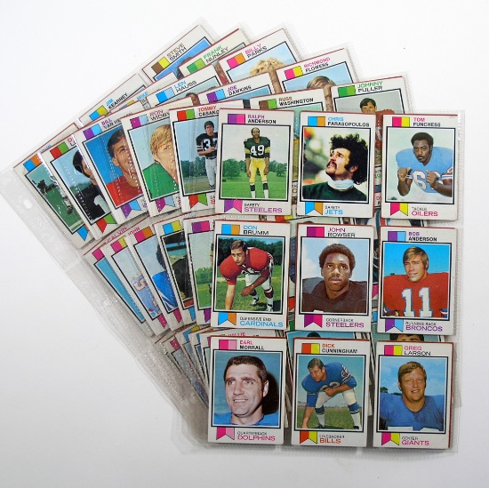 (108) 1973 Topps Football Cards VG/EX Condition