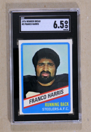 1976 Wonder Bread All Star Football Card #3 Hall of Famer Franco Harris Pit