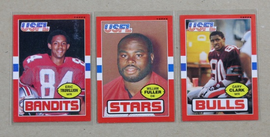 (3) 1985 USFL Football Cards
