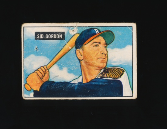 1951 Bowman Baseball Card #19 Sid Gordon Boston Braves