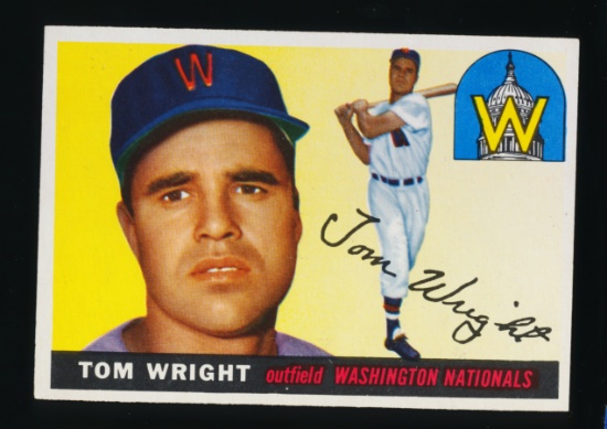 1955 Topps Baseball Card #141 Tom Wright Washington Senators