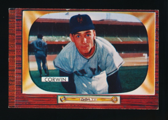 1955 Bowman Baseball Card #122 Al Corwin New York Giants