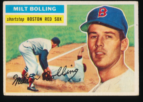 1956 Topps Baseball Card #315 Milt Bolling Boston Red Sox
