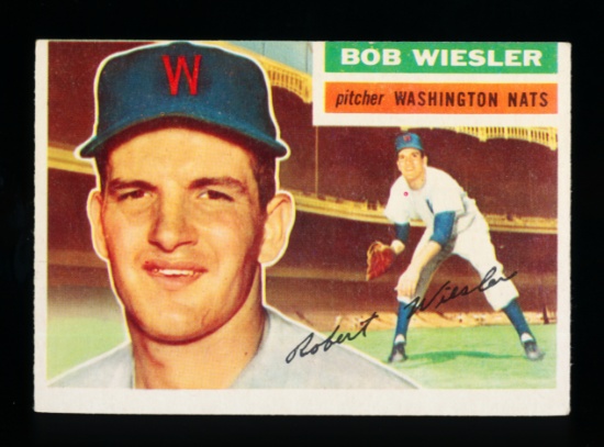 1956 Topps Baseball Card 327 Bob Wiesler Washington Nationals